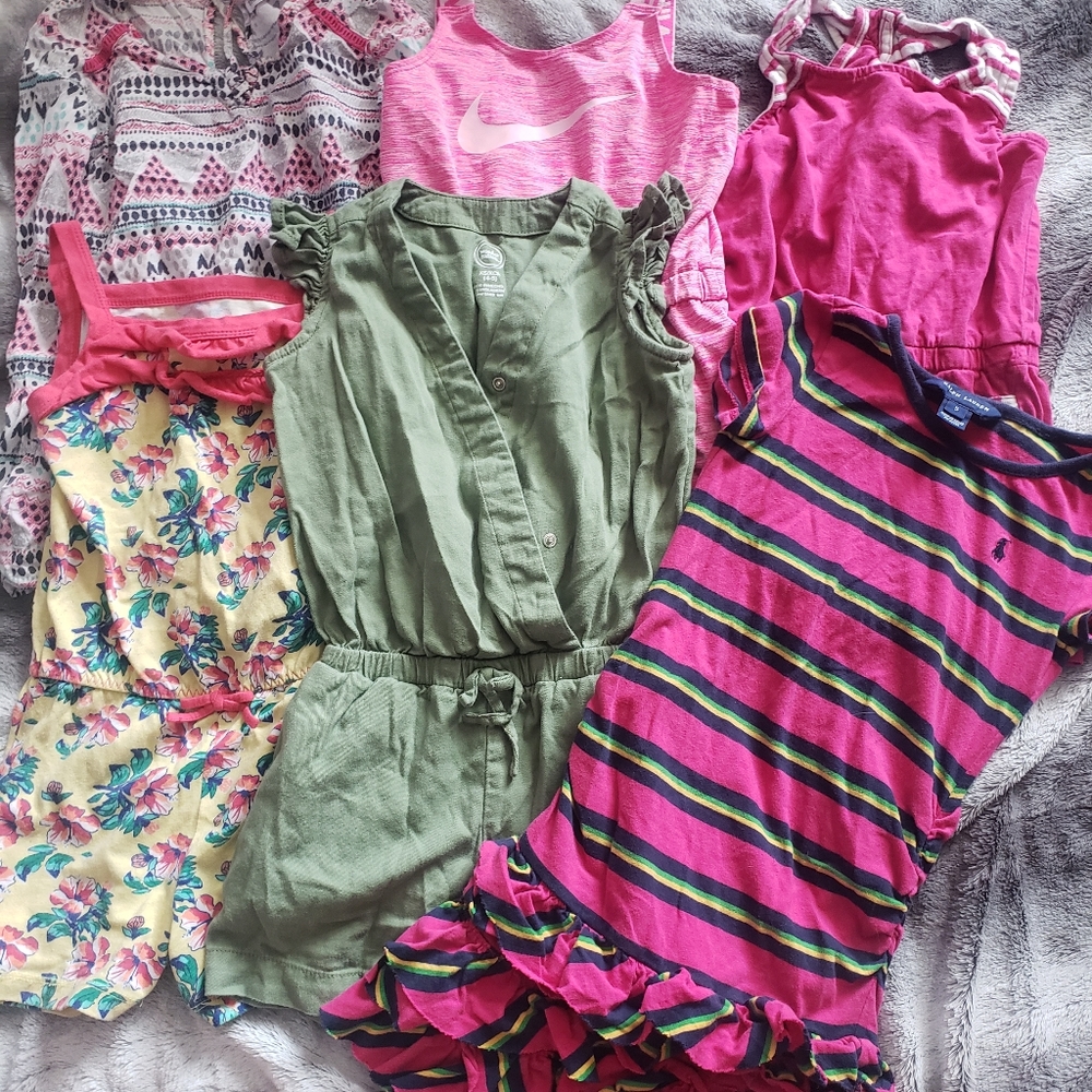 Little girl size 5 Rompers and Dress